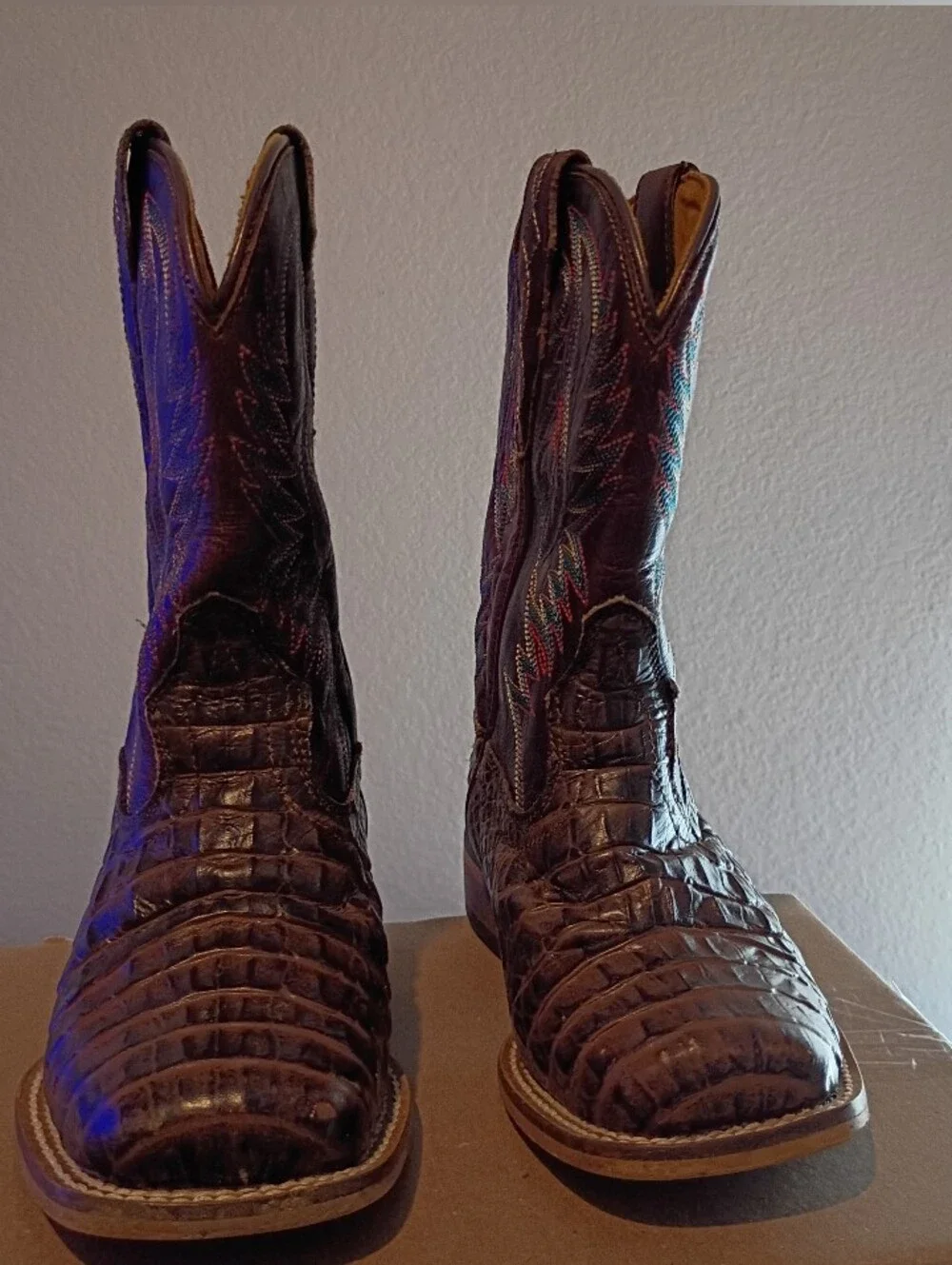Cavender kids Brown Western  Boots-Textured Leather Size 12